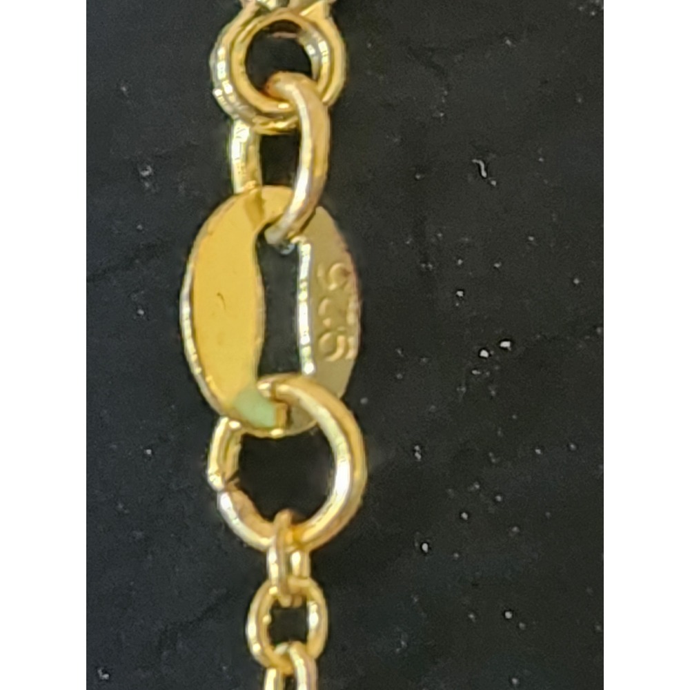 Chanel Camellia Flower Pendant Necklace Blk Enamel Gold Tone CC 925 upcycled - Picture 4 of 8